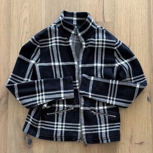 Plaid Womens Ralph Lauren Jacket - Black and ivory